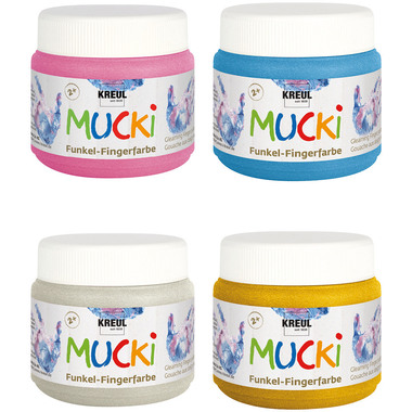 KREUL Funkel-Fingerfarben Mucki 2318 Wild & Free 4x150ml