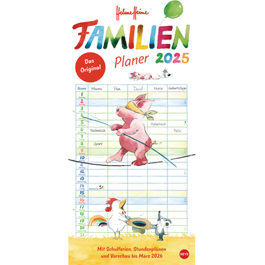 HEYE Familienplaner H. Heine 2025 1586+25 DE 21x45cm