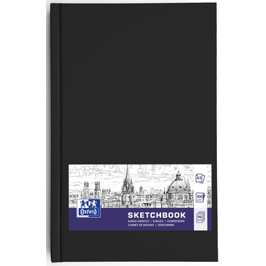 OXFORD Blocco schizzo A5 400152622 nero, blanco, 100g 96 fogli