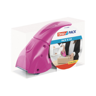 TESA Pack Dispenser 66mx50mm 511130000 Pack'n'go pink