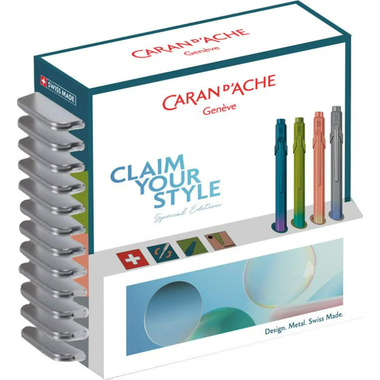 CARAN D'ACHE Stylo à bille 849 Display 849.601 Claim your Style 12 pièces