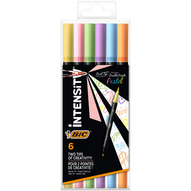 BIC Filzstifte Dualtip Pastell 503826 6 Stück