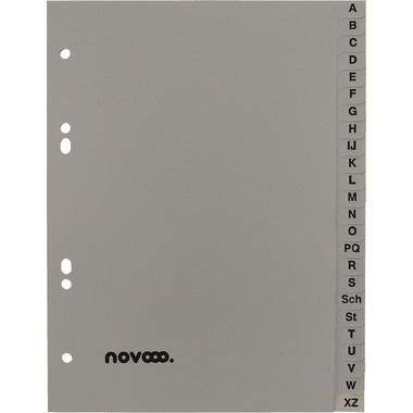 NOVOOO Register PP A5 40978 grau A-Z 24-teilig