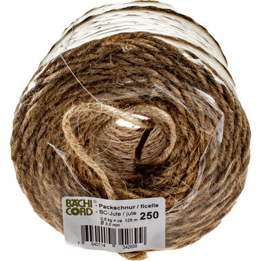 BAECHI Ficelle d'emballage Jute 10.02525 500g 125m