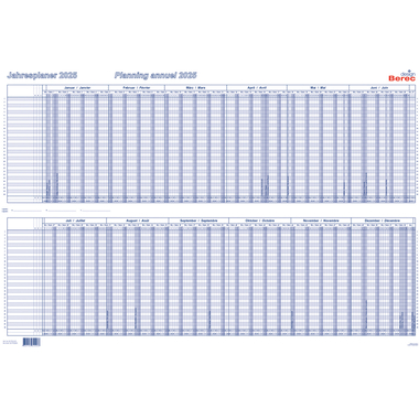 BEREC Jahresplaner 2025 B 5702/25 1J/1S blau 60x90cm
