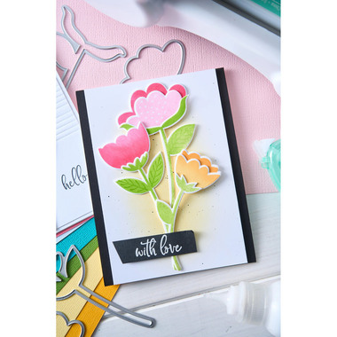 SIZZIX Stempel 666994 Whimsy Bloom 22 Stück