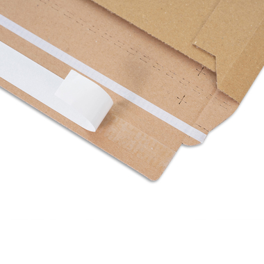 Shipping bag with self-adhesive seal in brown 185x270x50mm