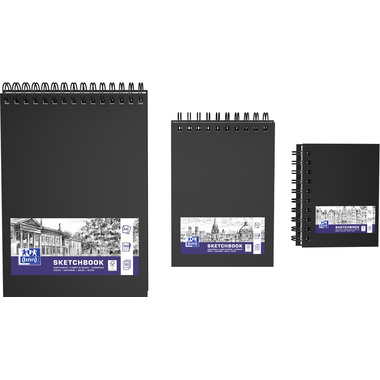 OXFORD Livre d'ésquisse A4 400152648 noir, blanco, 100g 50 feuilles