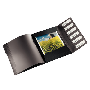 LEITZ Dossier de coll. Solid PP A4 45691095 noir 6 comp.