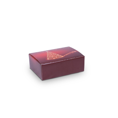 Geschenkbox mit Weihnachtsmotiv in rot 220x150x75mm