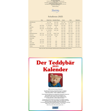 DUMONT Bildkalender 2025 205326 Der Teddybär DE 30x30cm