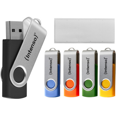 INTENSO USB-Stick Basic Line 5x8GB 3503565 UBS 2.0 Multipack