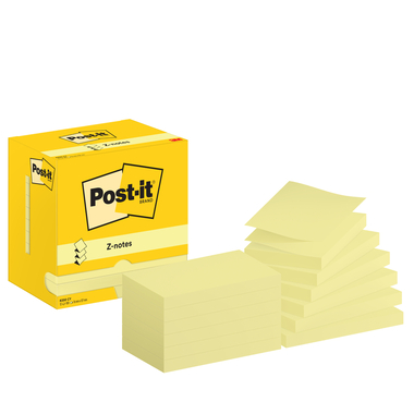 POST-IT Z-Notes 127x76mm R350 CY jaune 12x100 feuilles