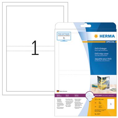 HERMA DVD-Einleger 273x183m 5037 25 Stück