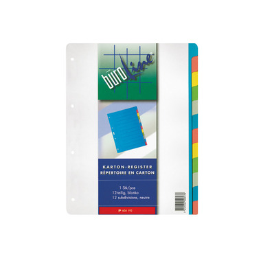BÜROLINE Register cardboard colour A4 604193 12 pcs.