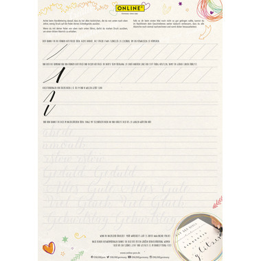 ONLINE Handlettering Set 1.4mm 12484 Black Style blau