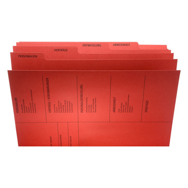 PAGNA Hängemappe Personal 5-teilig 44105-01 rot