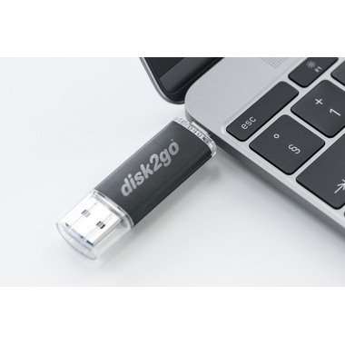 DISK2GO USB-Stick switch 32GB 30006592 Type-C USB 3.1 Type-A USB 3.0