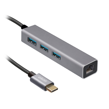 HUB multiport avec câble USB-C et port Ethernet RJ45 | Ekon