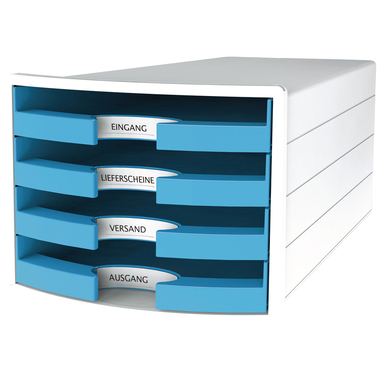 HAN Set tiroirs Impuls A4/C4 1013-54 bleu clair 4 tiroirs