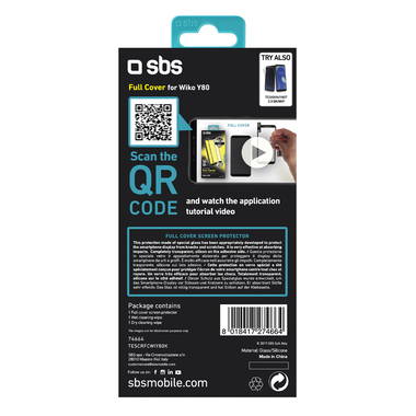 Film de protection en verre trempé pour Wiko Y80