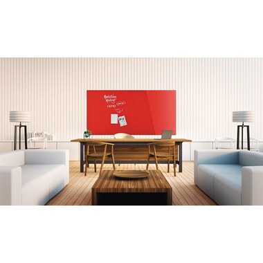 MAGNETOPLAN Design-Glasboard 1200x900mm 13404006 rot, magnetisch