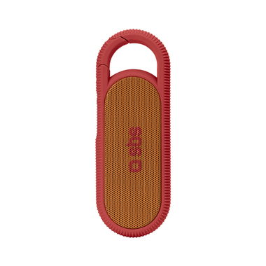 Enceinte sans fil compacte de 2W, batterie de 300 mAh et attache pour ceinture, couleur rouge