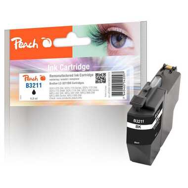 Peach Ink Cartridge black, compatible with Brother LC-3211BK