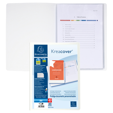 EXACOMPTA Sichtbuch KC A4 58209E weiss 20 Taschen