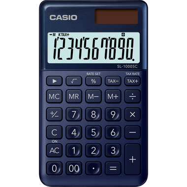 CASIO Taschenrechner BIC SL1000SCN 10-stellig dunkelblau