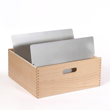 FLÜCK Karteikasten A4 quer A4quer/30 Buche Tiefe 30cm