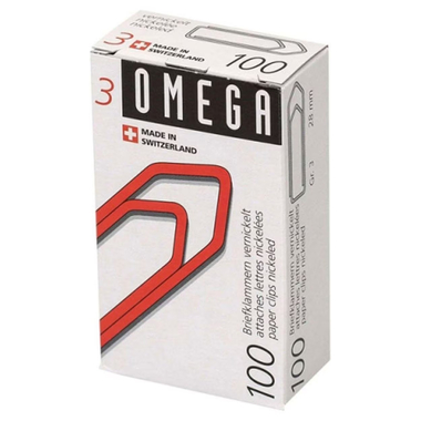 OMEGA Fermagli no.3 3/100 nichelato, 28mm 100 pezzi