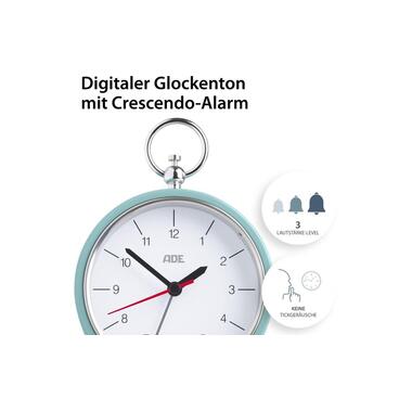 ADE Sveglia Classica Retro Azzurro Chiaro