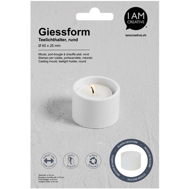 I AM CREATIVE Silikon Giessform MAA1704.18 Teelichthalter