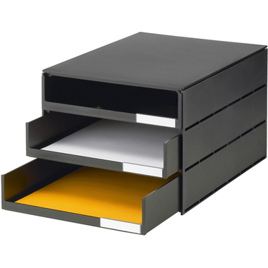 STYRO Schubladenbox styroval öko 14-8051.90 schwarz 3 Fächer