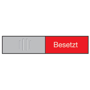 BEREC Türschild 27,4x102mm 314.081 Alu, Frei-Besetzt
