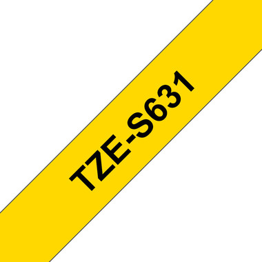 PTOUCH Band, strong/adh. schwarz/gelb TZe-S631 PT-300 12 mm