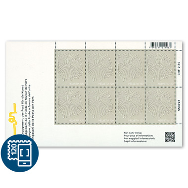 Francobolli CHF 1.20 «Le invisibili», Minifoglio da 8 francobolli Foglio «Impegno della Posta a favore dell’arte», gommatura, senza annullo