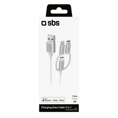 Cavo USB - Micro-USB con adattatori Lightning e USB-C