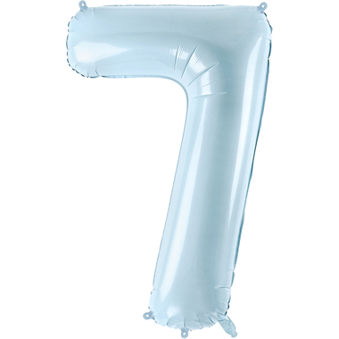 PARTYDECO Ballon en plastique no. 7 72cm FB230P7001J bleu clair