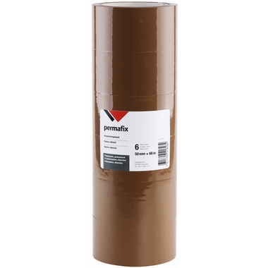 PERMAFIX Verpackungsband 41828 braun 50mmX66M 6 Stk.