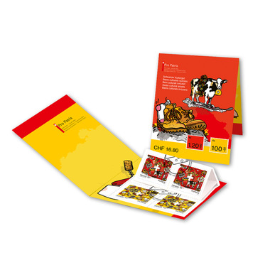 Carnet «Pro Patria – Biens culturels suisses» Carnet de timbres avec 4 timbres à 1.00+0.50 et 6 timbres à 1.20+0.60, gommé, oblitéré