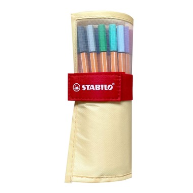 STABILO Rollerset point 88 0.4mm 8825-08-02CH 25 couleurs ass. jaune pastel