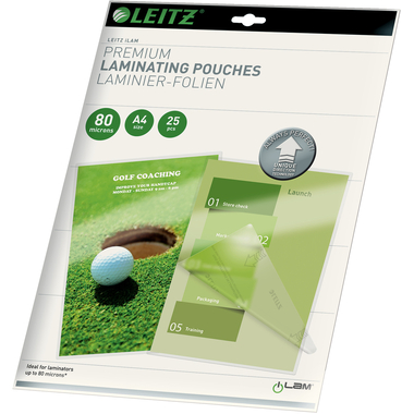 LEITZ Laminiertasche A4 74790000 glanz, 80my 25 Stk