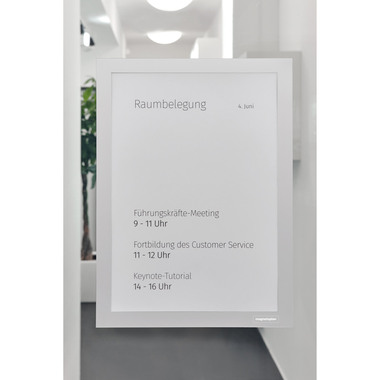 MAGNETOPLAN Cornice info. A3 1132032 autoadesivo, argento 2 pezzi