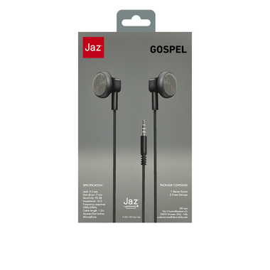 Kabel-Headset mit Anrufannahme/Beendigen-Taste, integriertem Mikrofon und 3,5-mm-Klinkenkabel