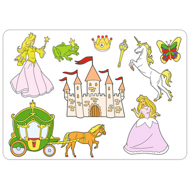 URSUS Schablonen Set 1 Princess 44100001 26.8x18.9x0.2cm 6 Stück