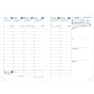 QUO-VADIS Agenda Club Randonnee 2025 003646Q 1S/2P framboise FR 9x12.5cm