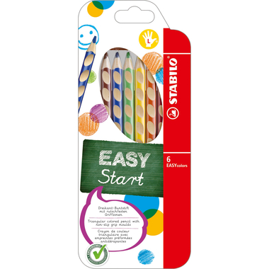 STABILO Crayon de couleur EASYcolors 331/6 6 couleurs L