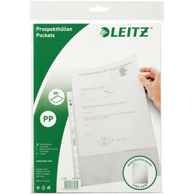 LEITZ Prospekthülle PP A4 47966003 farblos 25 Stück